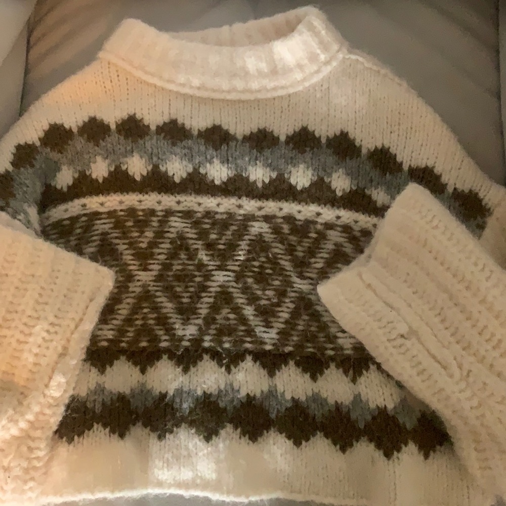 Alpine Pullover Sweater, Snowy Forrest combo